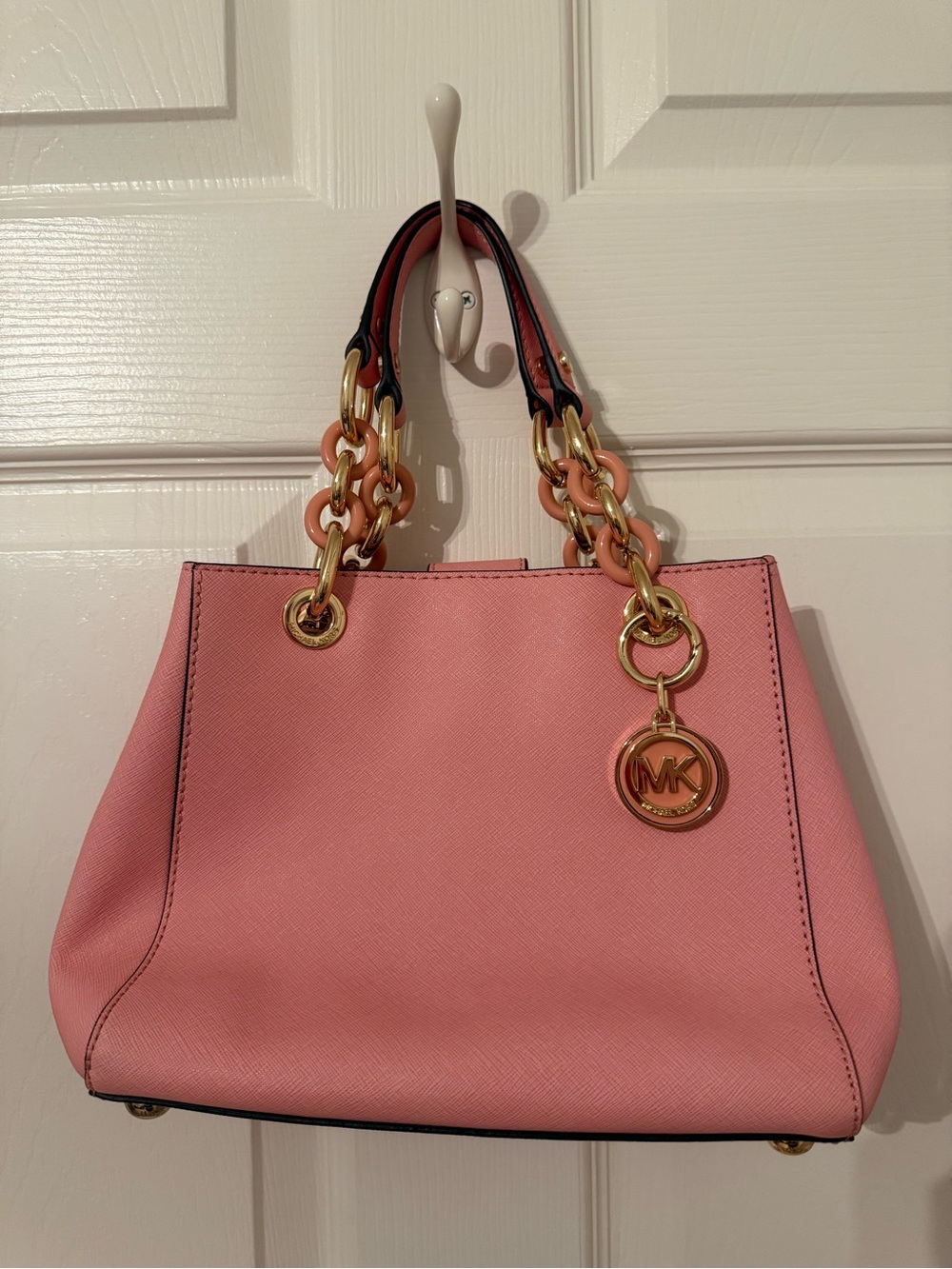 Michael Kors Pink Cynthia Satchel Bag
